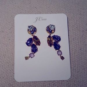 J crew purple gem earrings